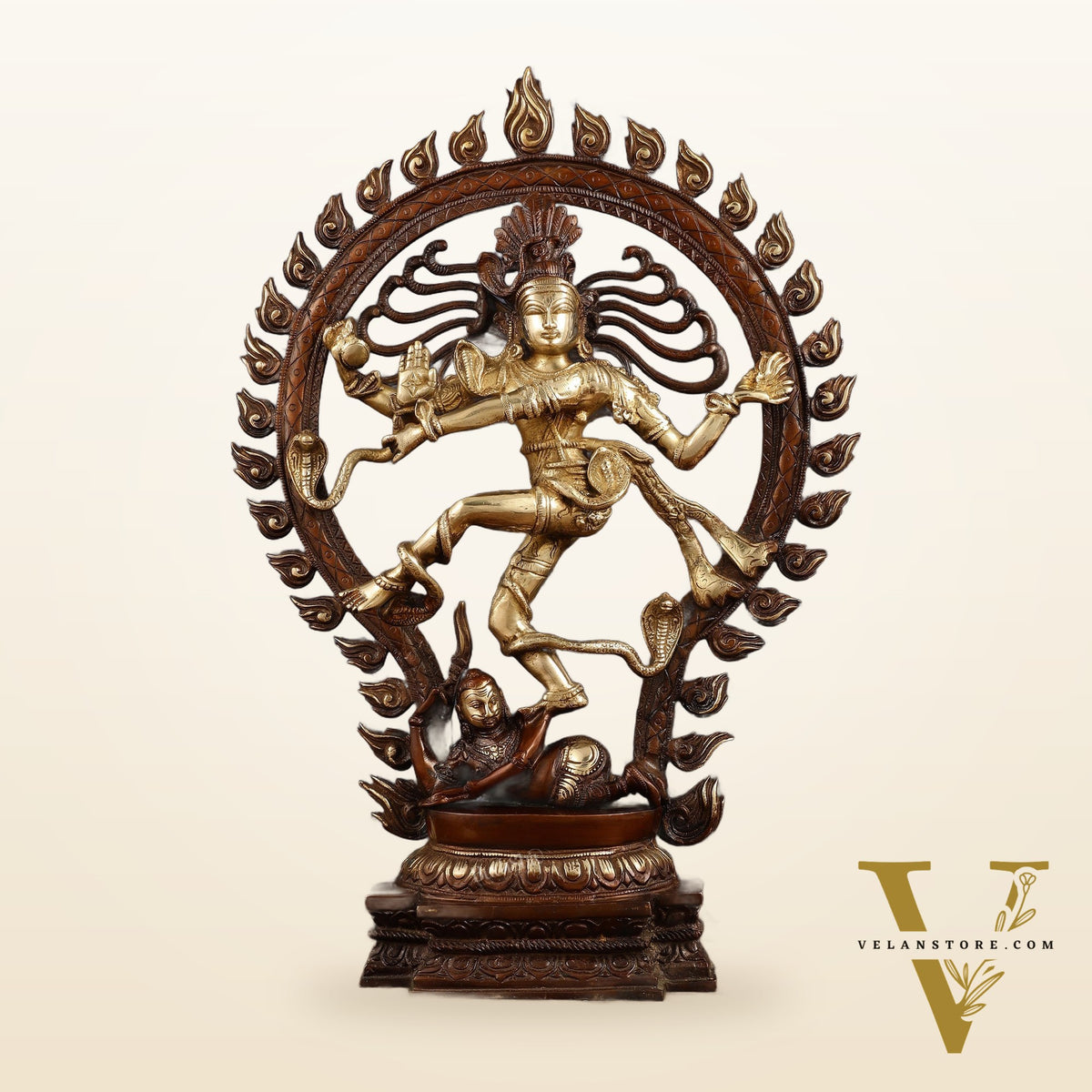 Pure Brass Nataraja Statue - Height 21.5"