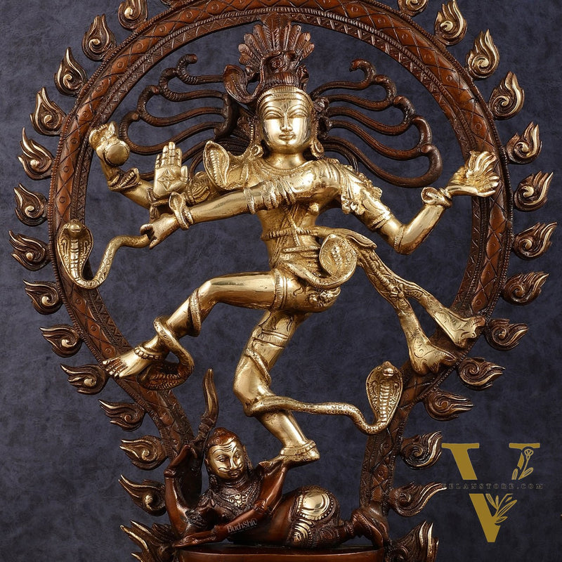 Pure Brass Nataraja Statue - Height 21.5"