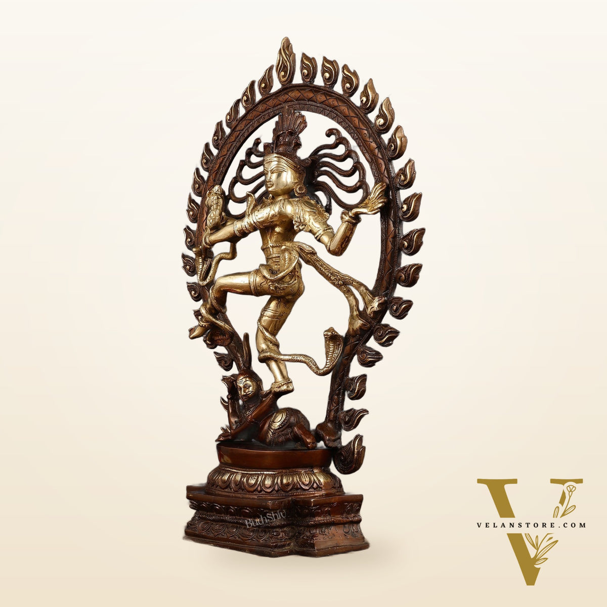 Pure Brass Nataraja Statue - Height 21.5"