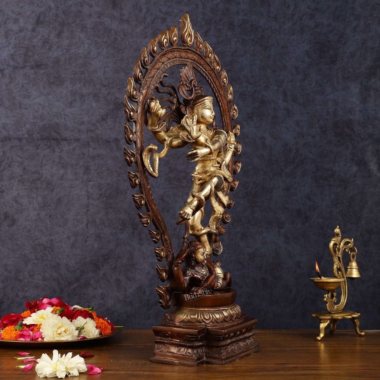 Pure Brass Nataraja Statue - Height 21.5"
