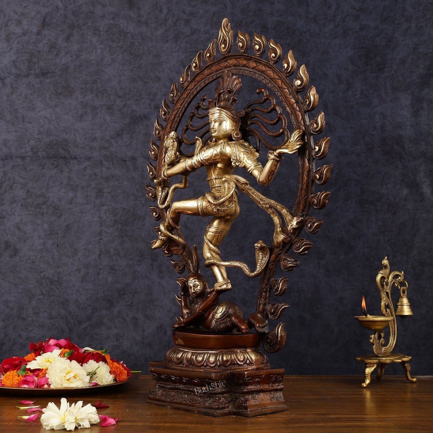 Pure Brass Nataraja Statue - Height 21.5"