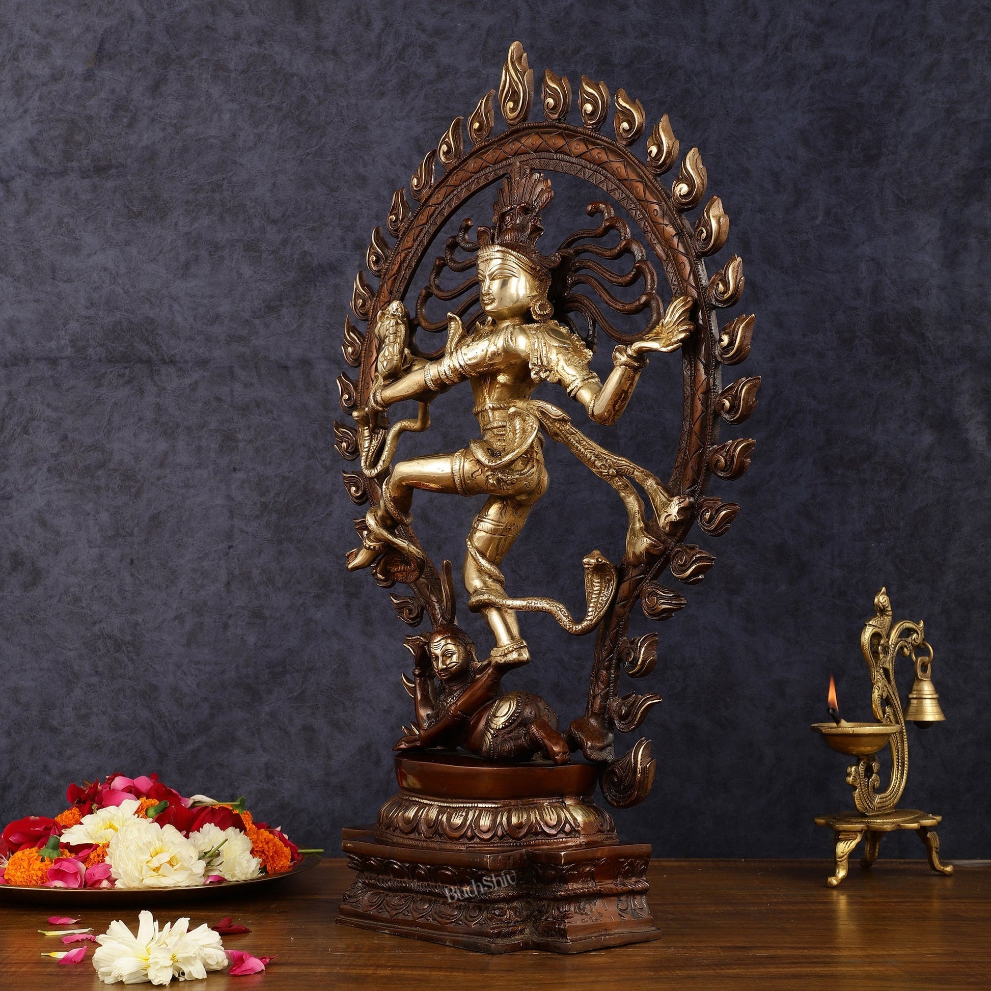 Pure Brass Nataraja Statue - Height 21.5"