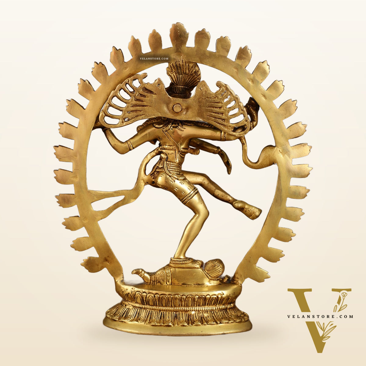 Pure Brass Nataraja statue with Oval Ring | 12 Inch Height | 3.2 KG