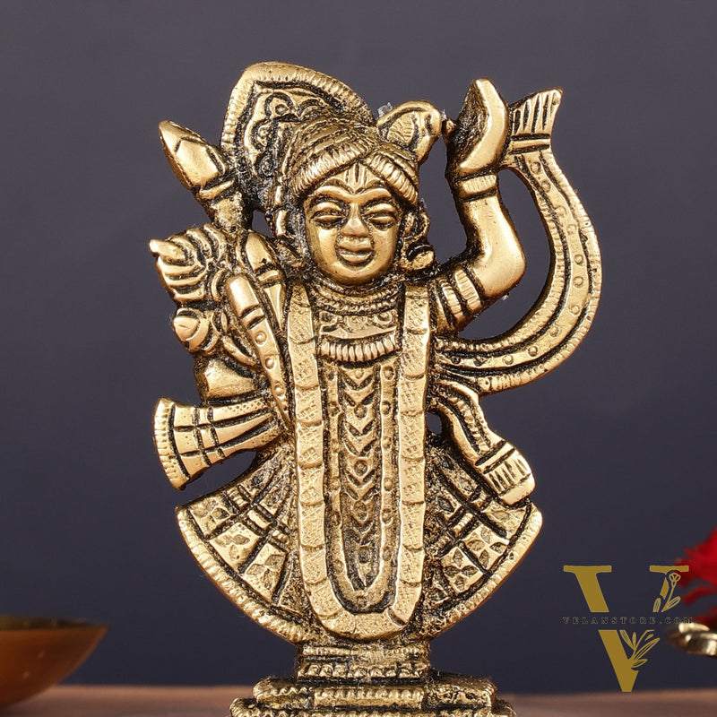 Pure Brass Nathdwara Shreenath Ji Idol 5"