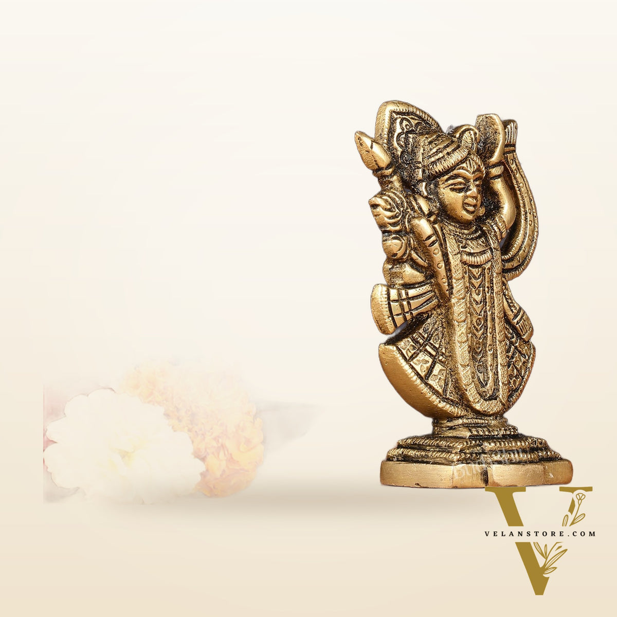 Pure Brass Nathdwara Shreenath Ji Idol 5"