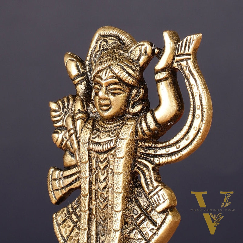 Pure Brass Nathdwara Shreenath Ji Idol 5"