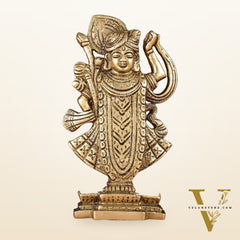 Pure Brass Nathdwara Shreenath Ji Idol 7"