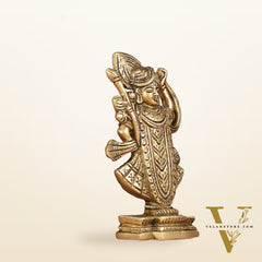 Pure Brass Nathdwara Shreenath Ji Idol 7"