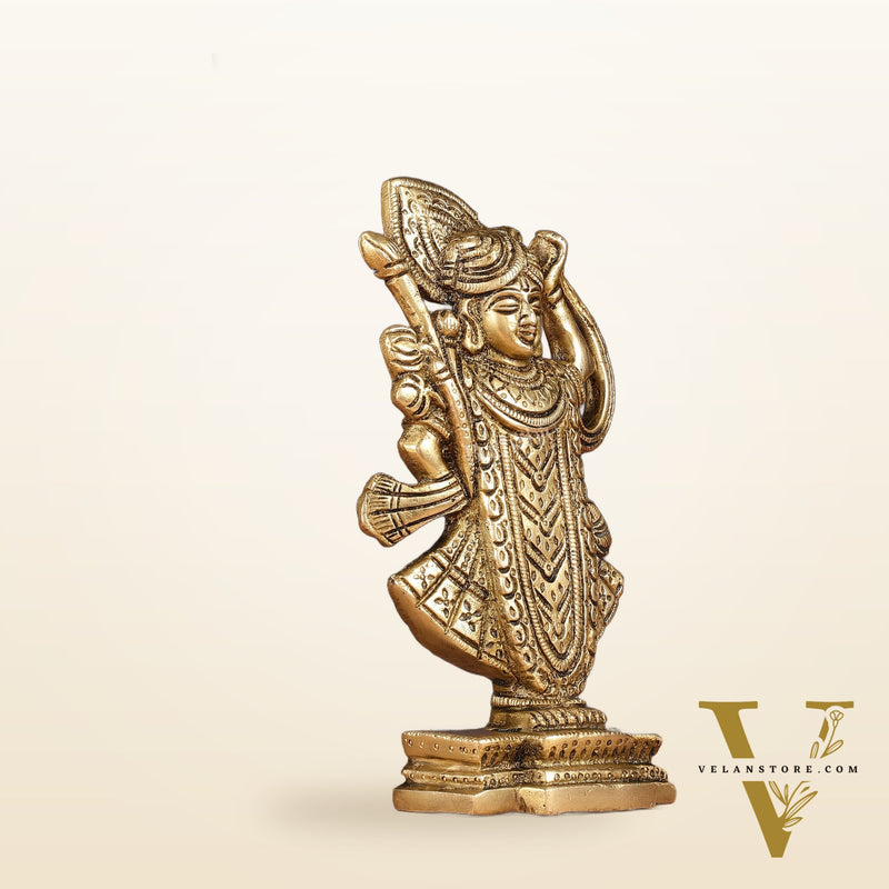 Pure Brass Nathdwara Shreenath Ji Idol 7"