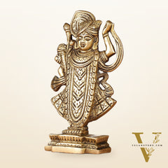 Pure Brass Nathdwara Shreenath Ji Idol 7"