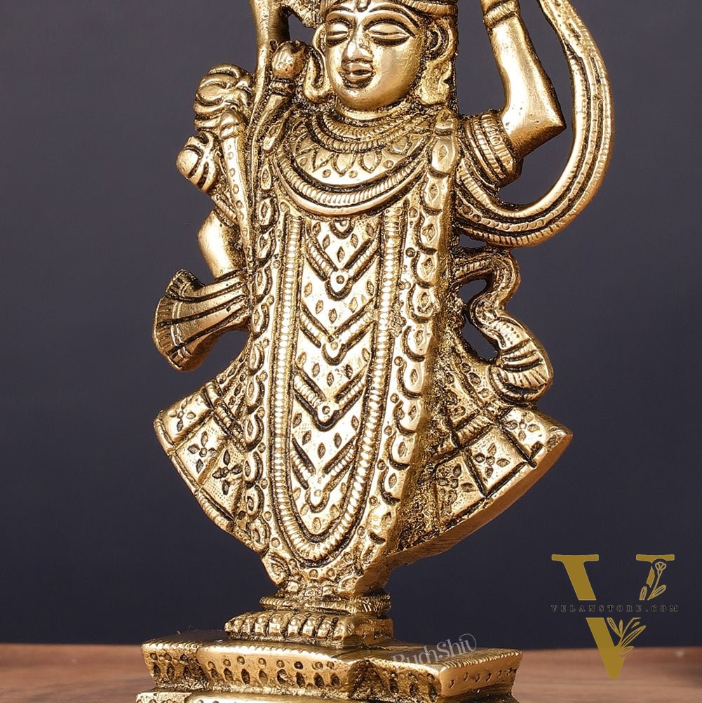 Pure Brass Nathdwara Shreenath Ji Idol 7"