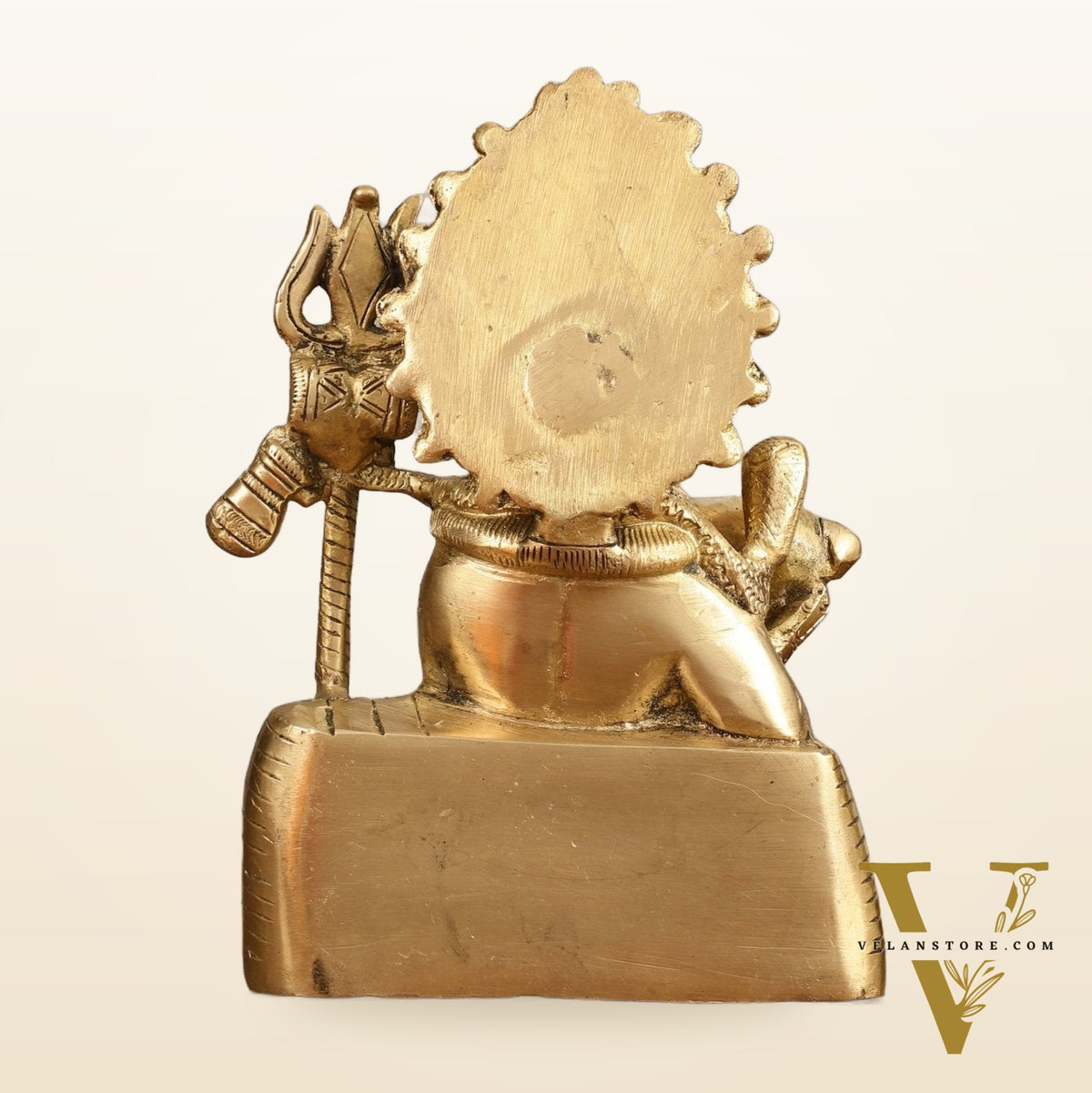 Pure Brass Neelkantha Shiva Drinking Halala Sculpture - 6 in Height