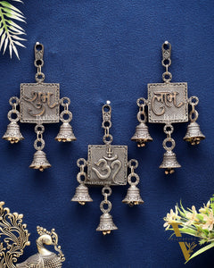 Pure Brass Om, Shubh Labh Wall Hanging Set – Lightweight & Auspicious