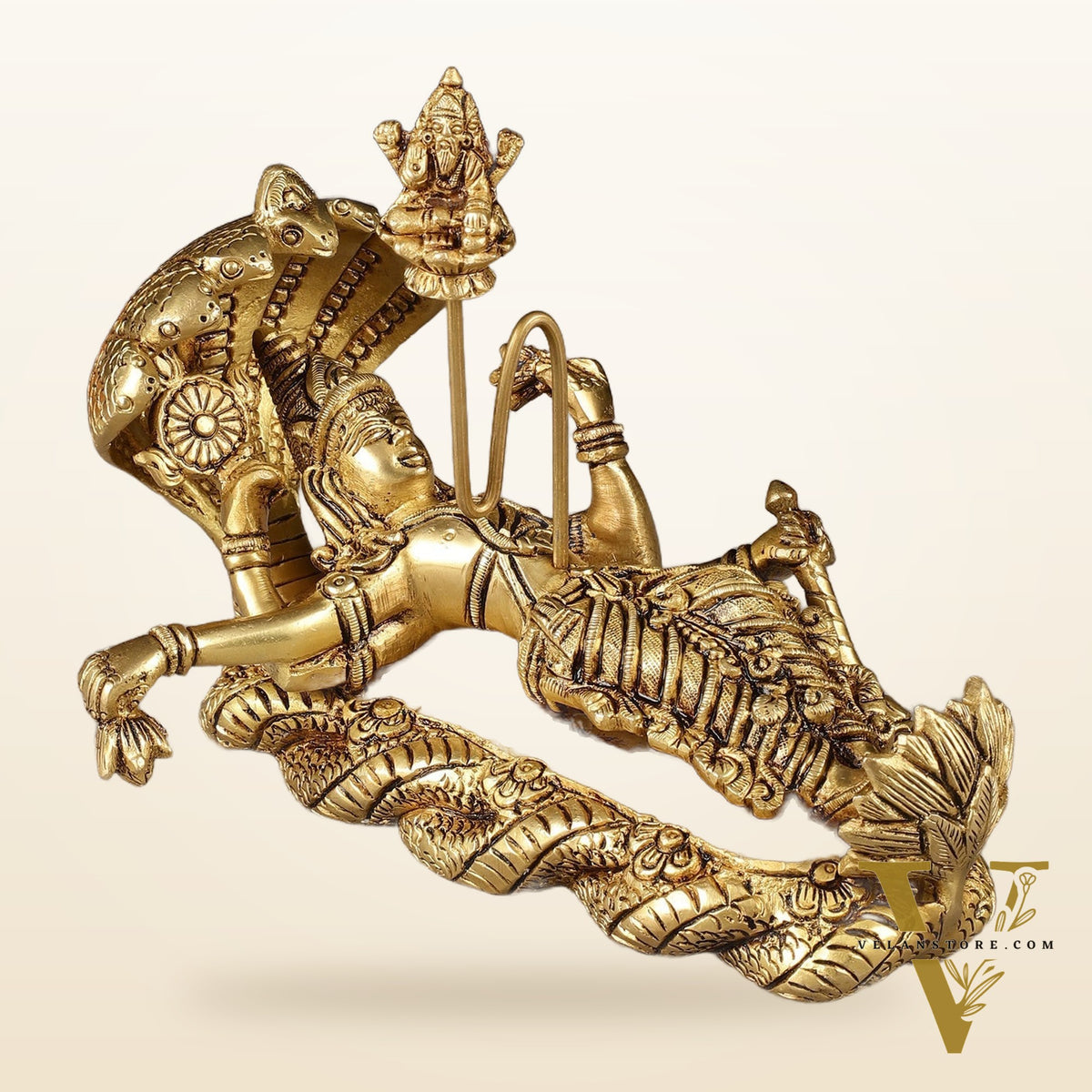Pure Brass Padmanabha Swamy Idol 8"
