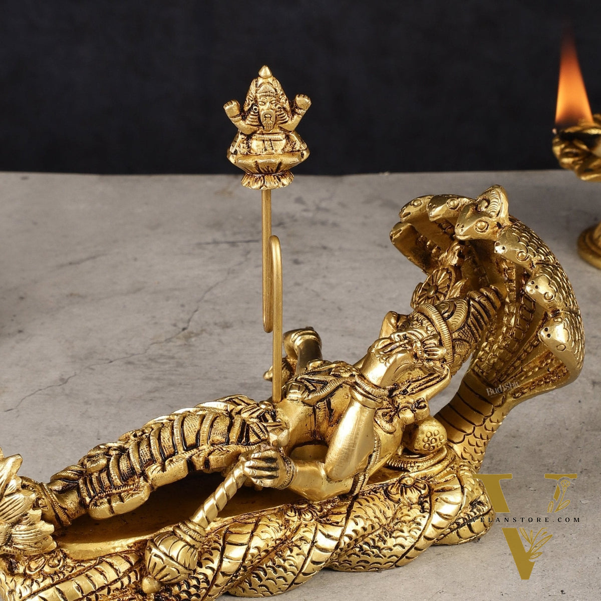 Pure Brass Padmanabha Swamy Idol 8"