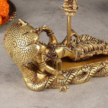 Pure Brass Padmanabha Swamy Idol 8"