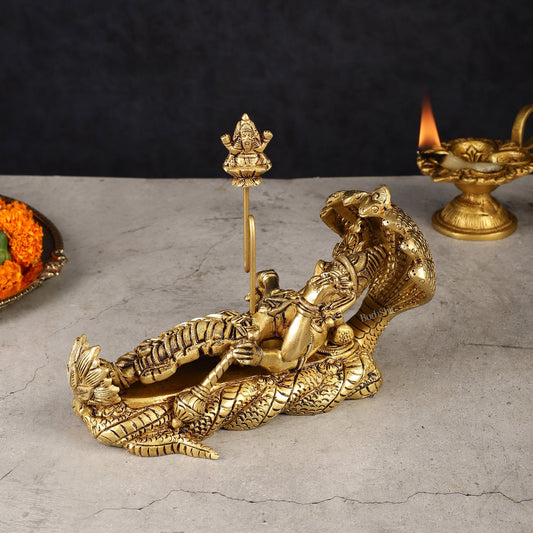 Pure Brass Padmanabha Swamy Idol 8"