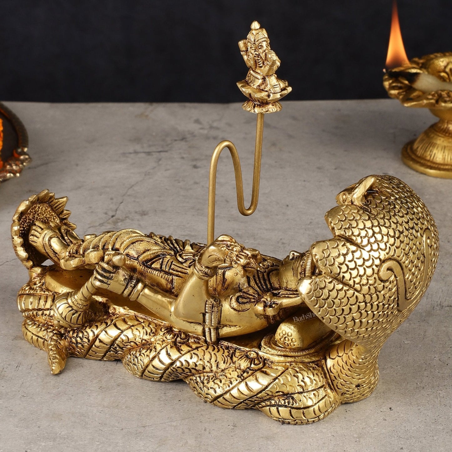 Pure Brass Padmanabha Swamy Idol 8"