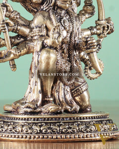 Pure Brass Panchmukhi Hanuman Idol - 3 inch