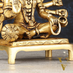 Pure Brass Panchmukhi Hanuman Idol - Superfine 6.5"