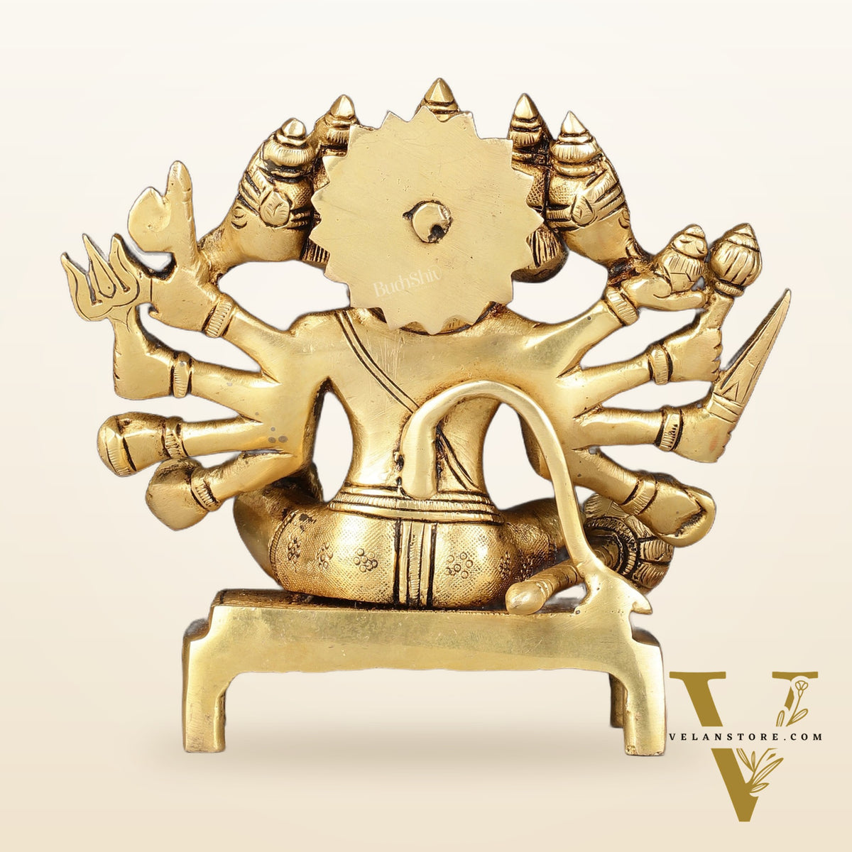 Pure Brass Panchmukhi Hanuman Idol - Superfine 6.5"
