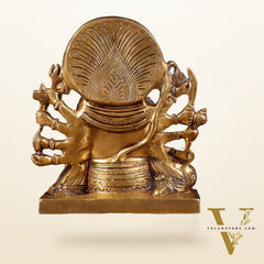 Pure Brass Panchmukhi Hanuman Statue 7.5 Inch