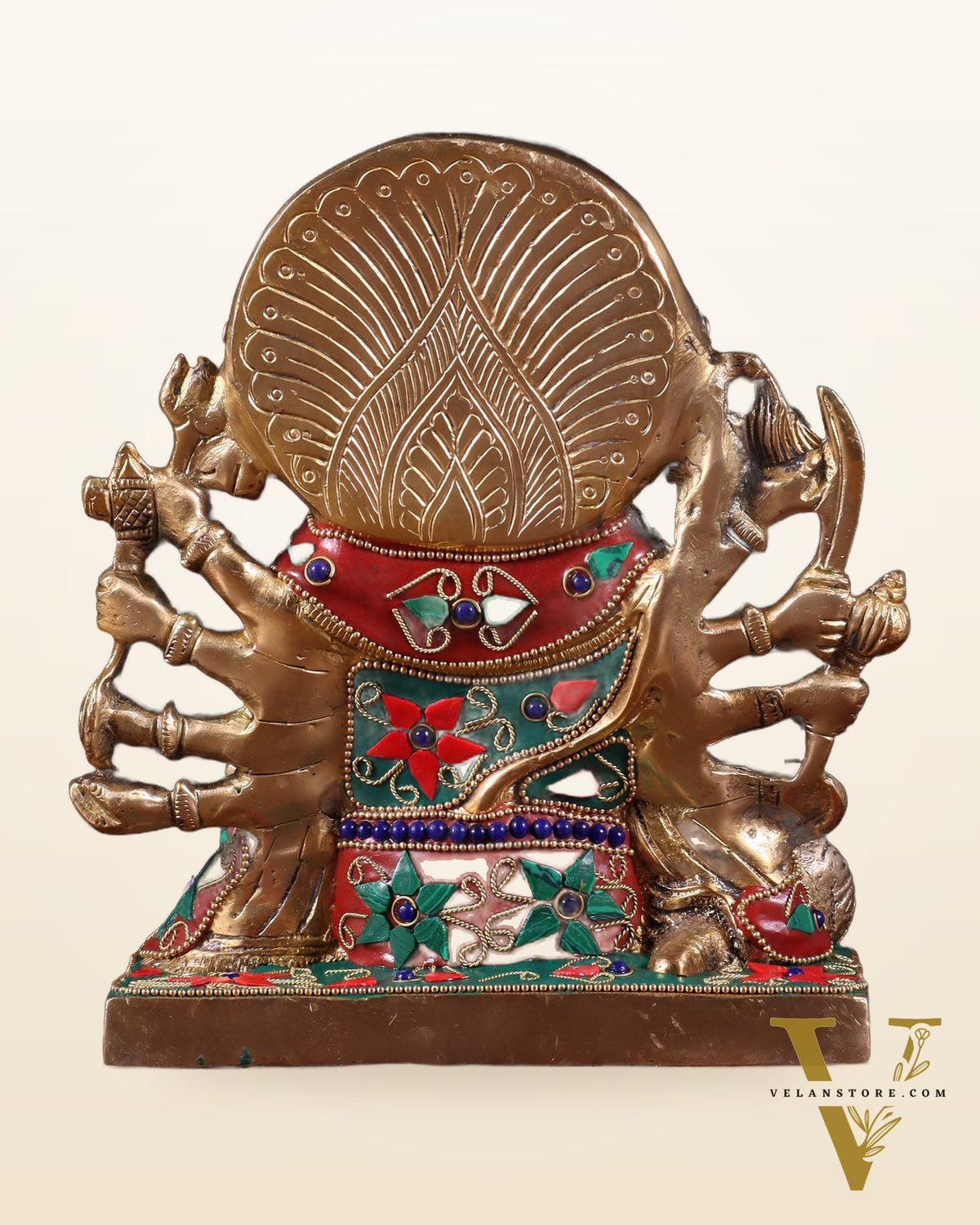 Pure Brass Panchmukhi Hanuman Statue 7.5 Inch stonework