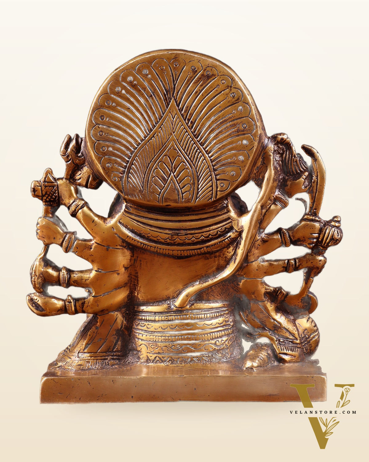 Pure Brass Panchmukhi Hanuman Statue 7.5 Inch