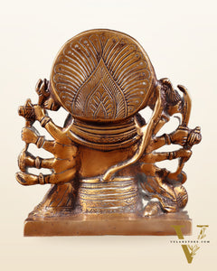 Pure Brass Panchmukhi Hanuman Statue 7.5 Inch
