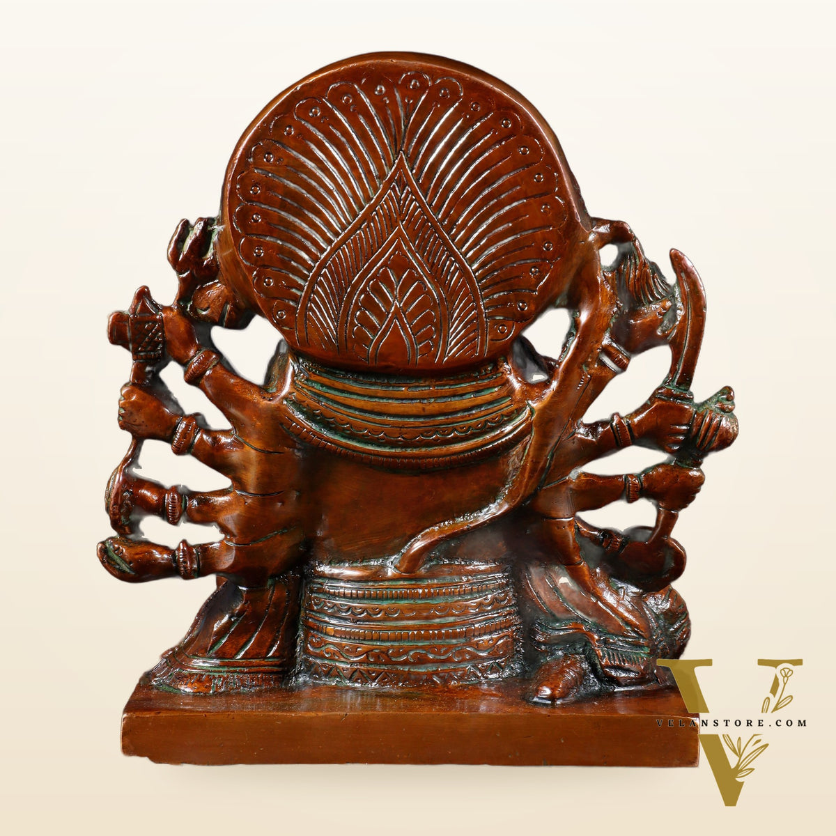 Pure Brass Panchmukhi Hanuman Statue – Chola Finish 7.5 Inch