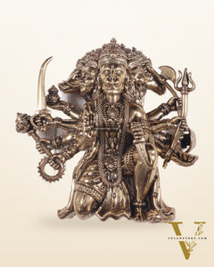 Pure Brass Panchmukhi Hanuman Wall Hanging – Divine Protection 4"