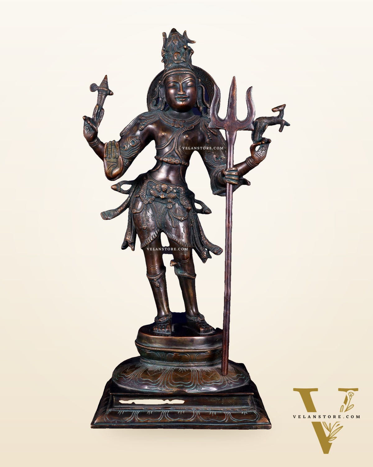Pure Brass Pashupatinath Lord Shiva standing Statue – 21”