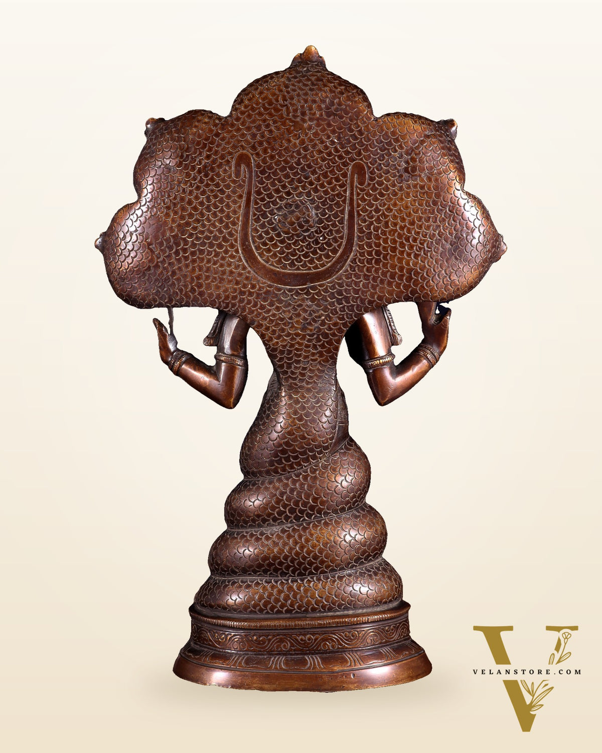 Pure Brass Patanjali Statue 15" antique brown tone