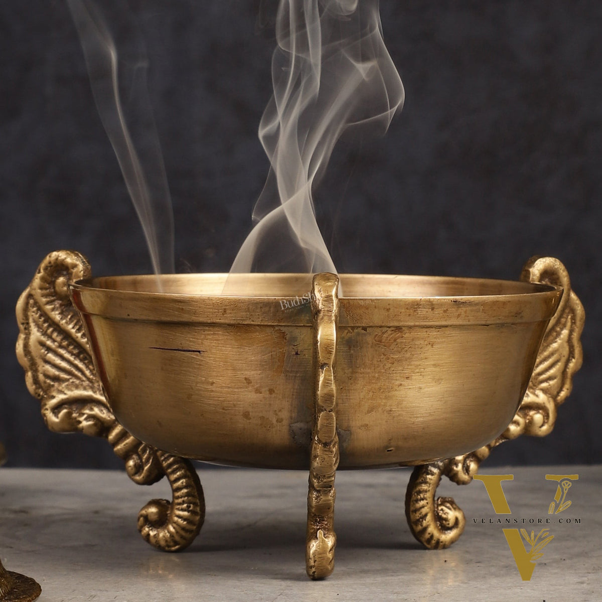 Pure Brass Peacock Loban Dhoop Burner 5"