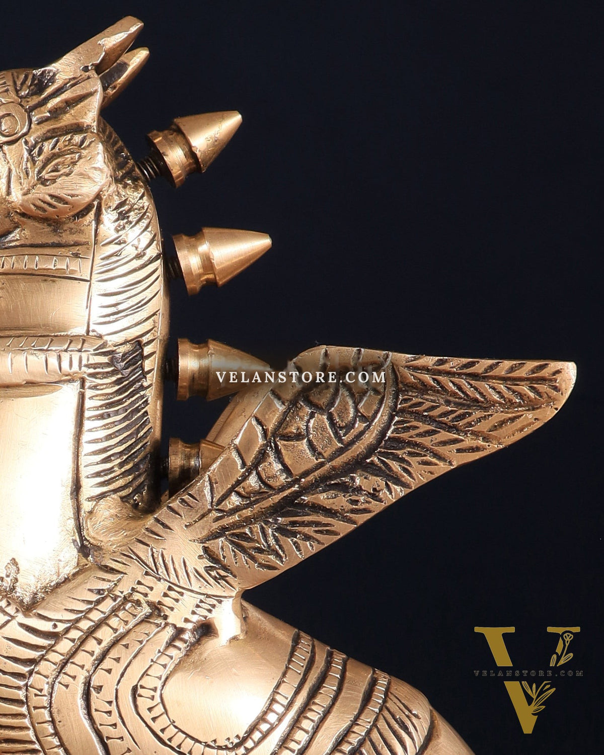 Pure Brass Pegasus Flying Horse Statue with Wings | Elegant Showpiece - 9 Inches matte tone