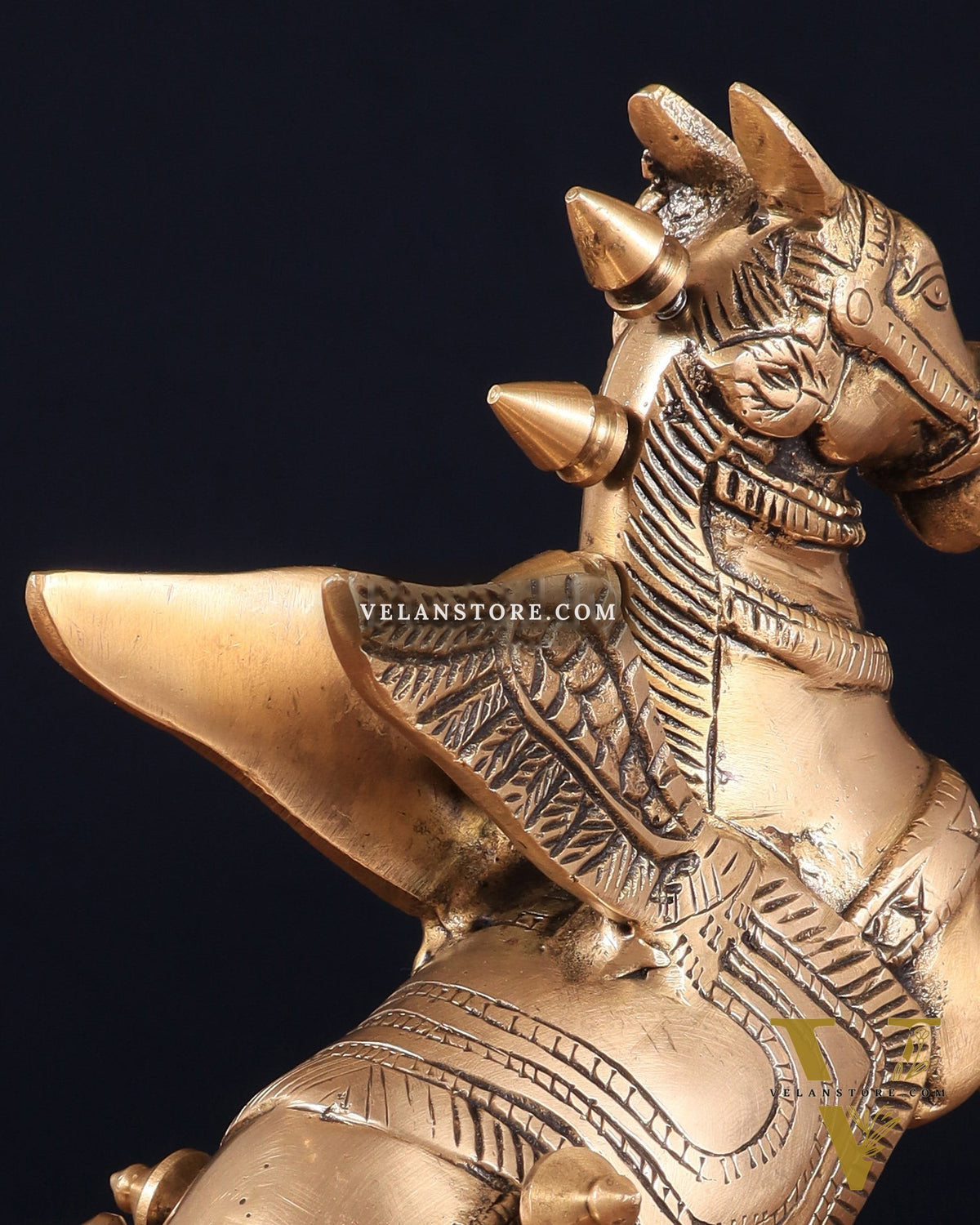 Pure Brass Pegasus Flying Horse Statue with Wings | Elegant Showpiece - 9 Inches matte tone