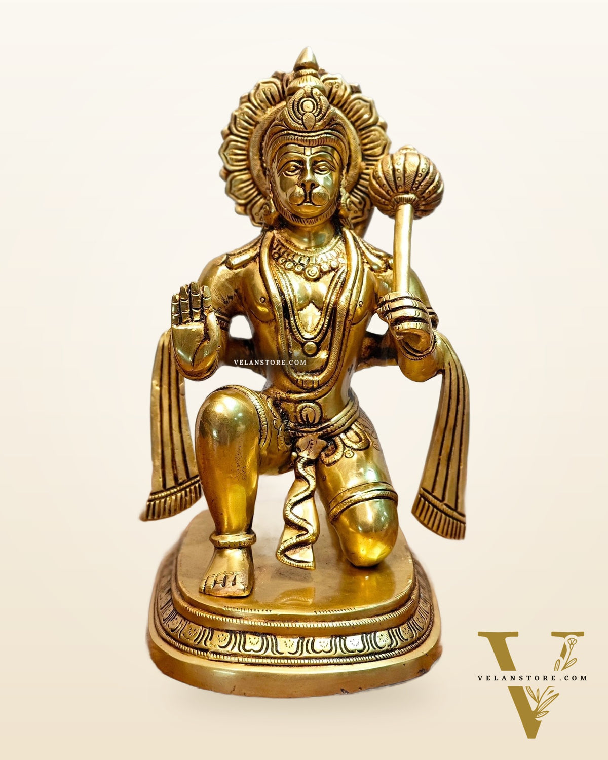 Pure Brass Powerful Lord Hanuman Statue 12 inch
