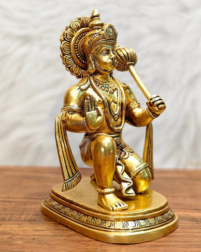 Pure Brass Powerful Lord Hanuman Statue 12 inch