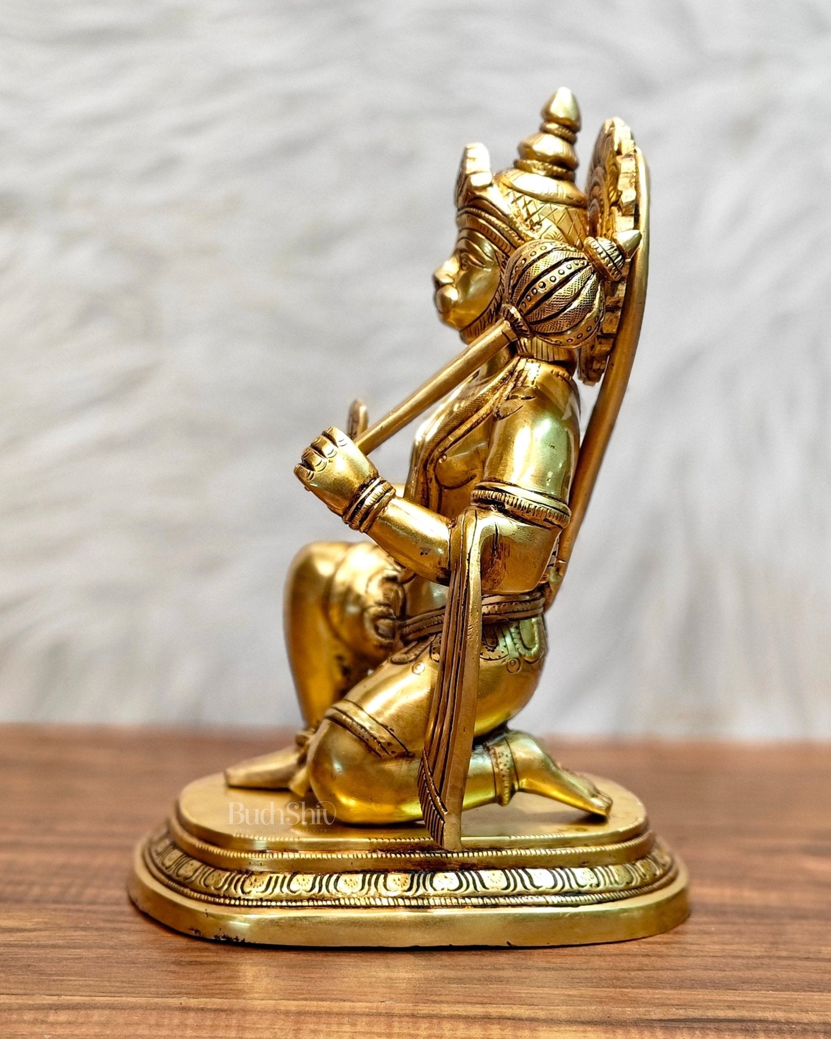 Pure Brass Powerful Lord Hanuman Statue 12 inch