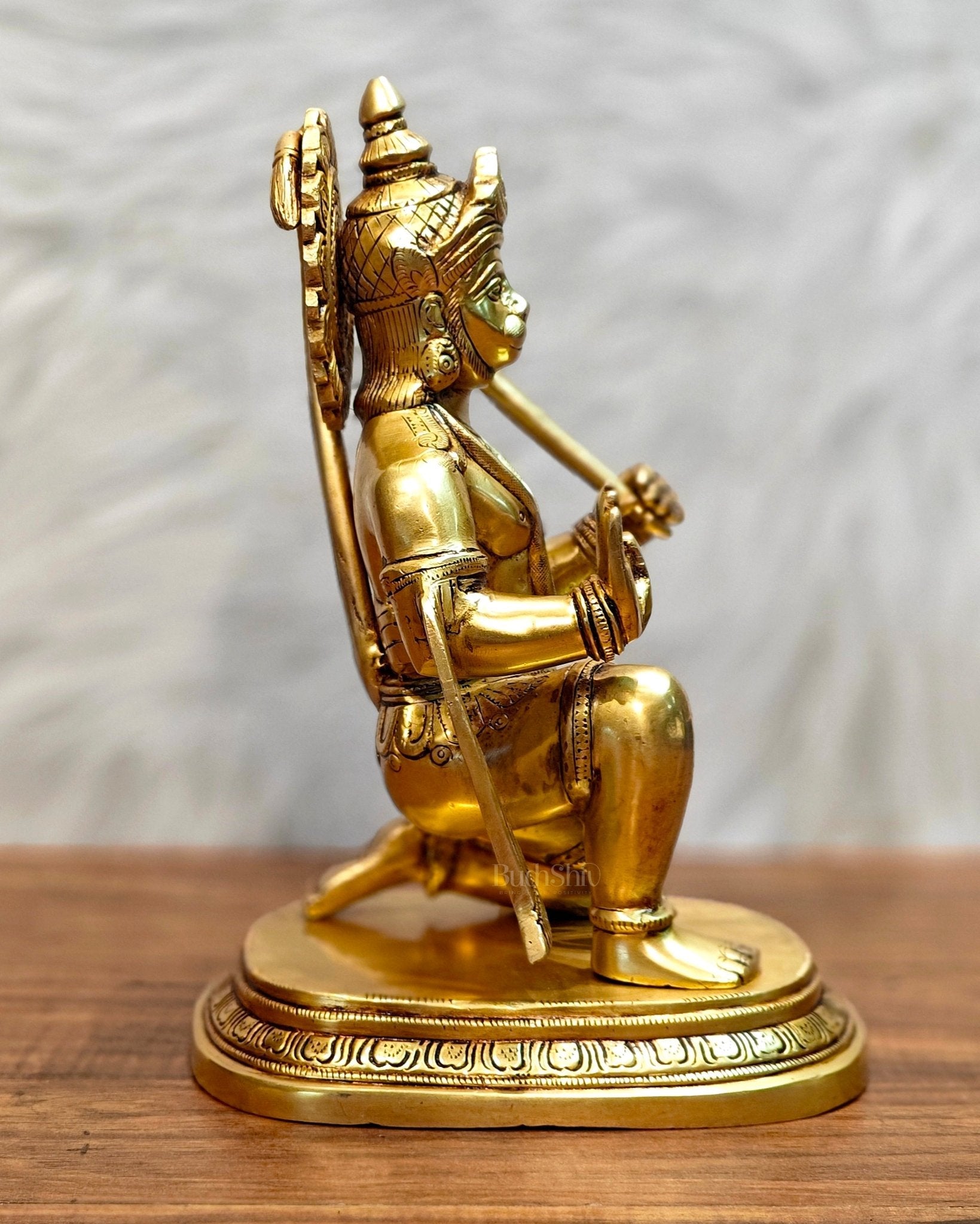 Pure Brass Powerful Lord Hanuman Statue 12 inch