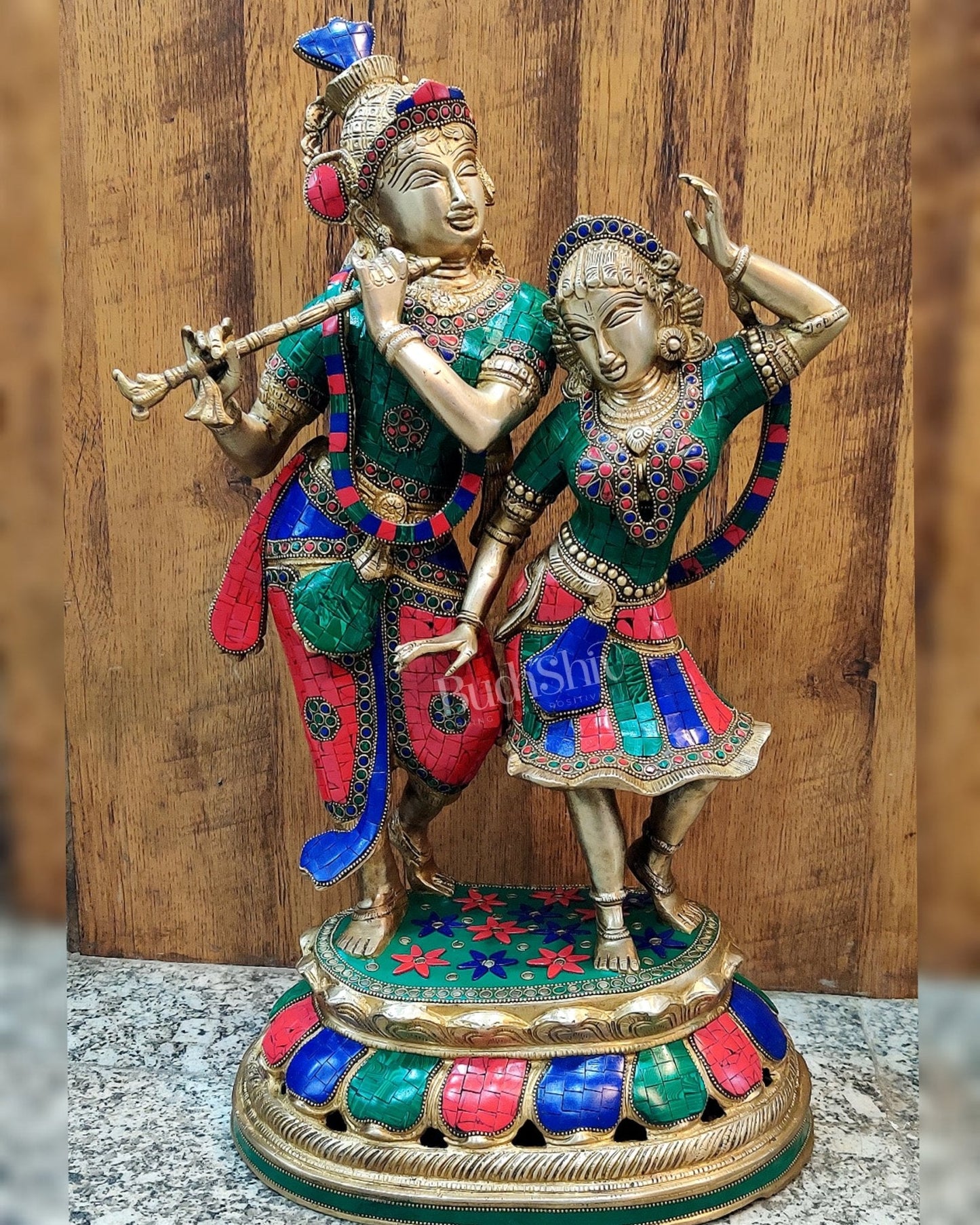Pure Brass Radha Krishna Dancing Statue  23 inches