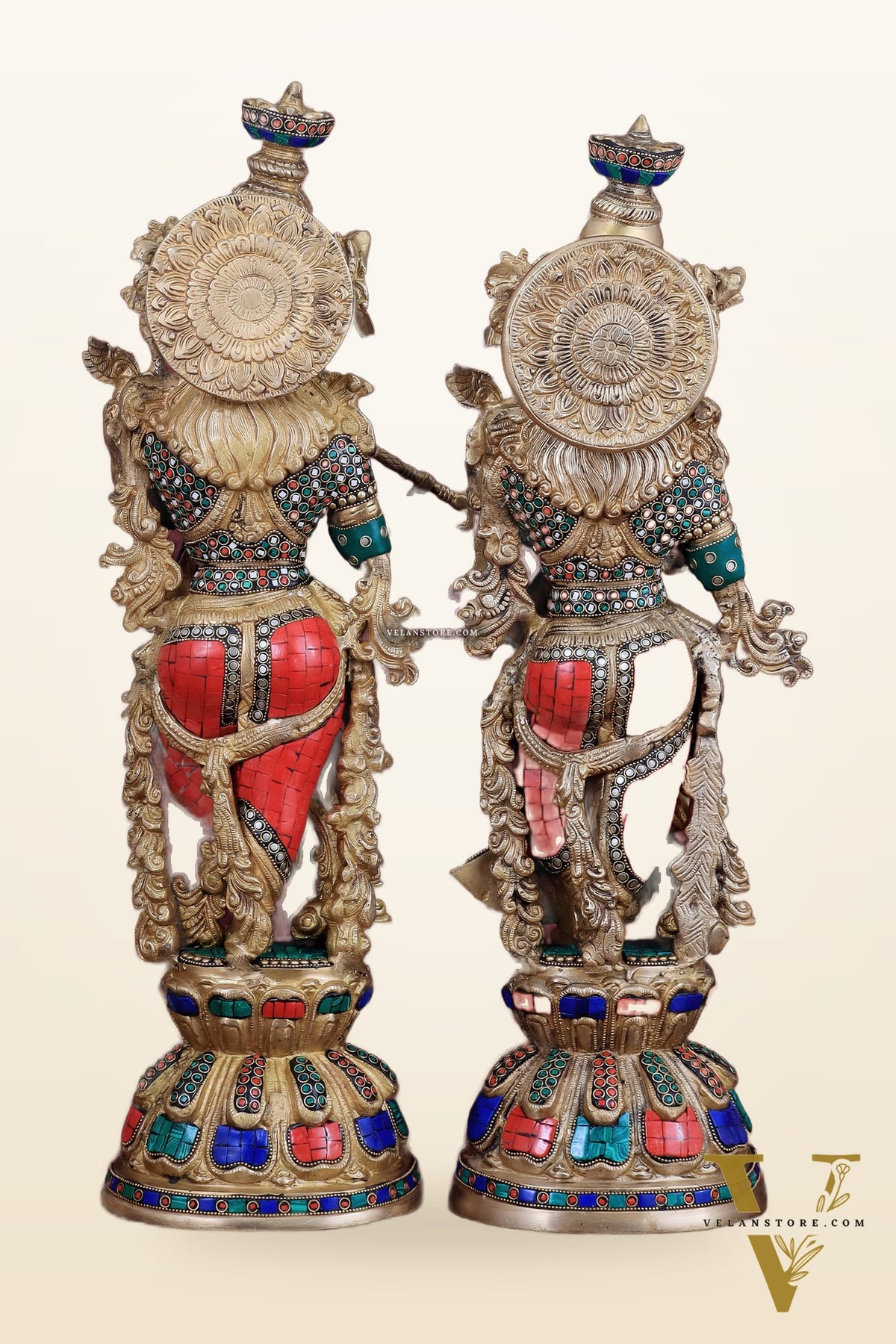 Pure Brass Radha Krishna Idol 25 inch