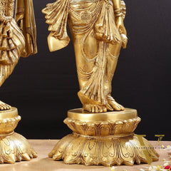 Pure Brass Radha Krishna idols 27 inch