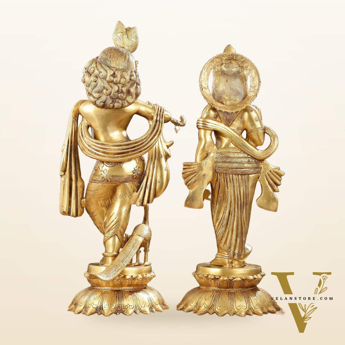Pure Brass Radha Krishna idols 27 inch