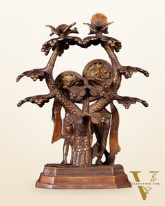 Pure Brass Radha krishna under tree idol 17 inch