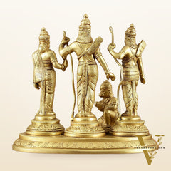 Pure Brass Ram Darbar Idol – matte Finish, 7" Height, 2 kg