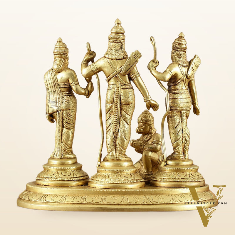 Pure Brass Ram Darbar Idol – matte Finish, 7" Height, 2 kg