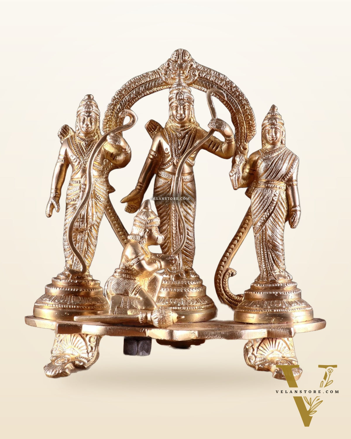Pure Brass Ram Darbar Idol Set – 7.7”