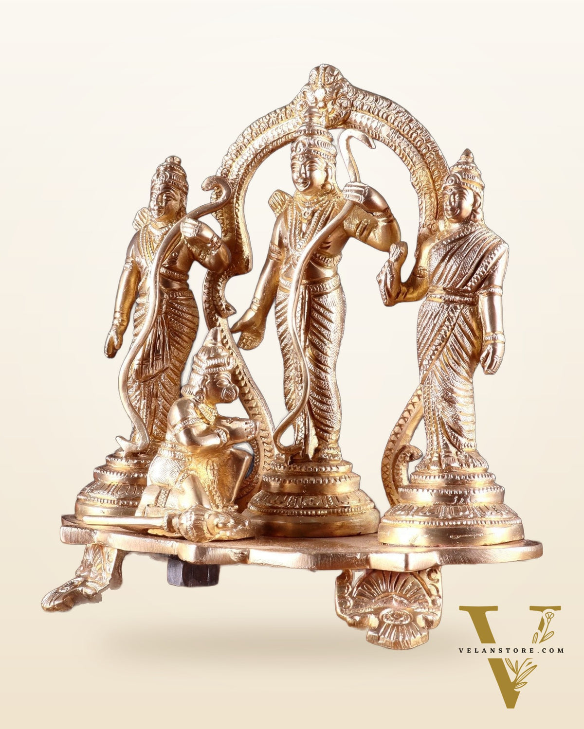 Pure Brass Ram Darbar Idol Set – 7.7”