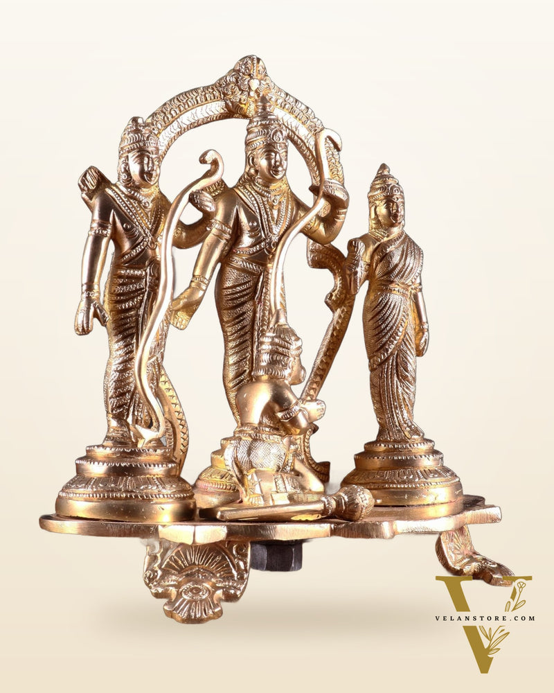 Pure Brass Ram Darbar Idol Set – 7.7”